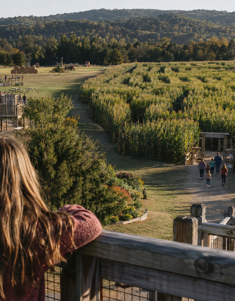 A Family Day at North Carolina’s Alpha and Omega Corn Maze
